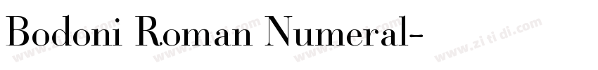 Bodoni Roman Numeral字体转换
